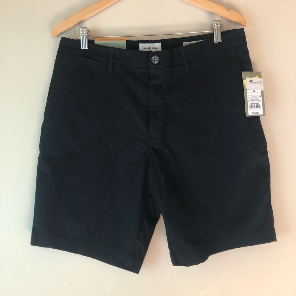Goodfellow & Co Black Flat Front Shorts Casual Style